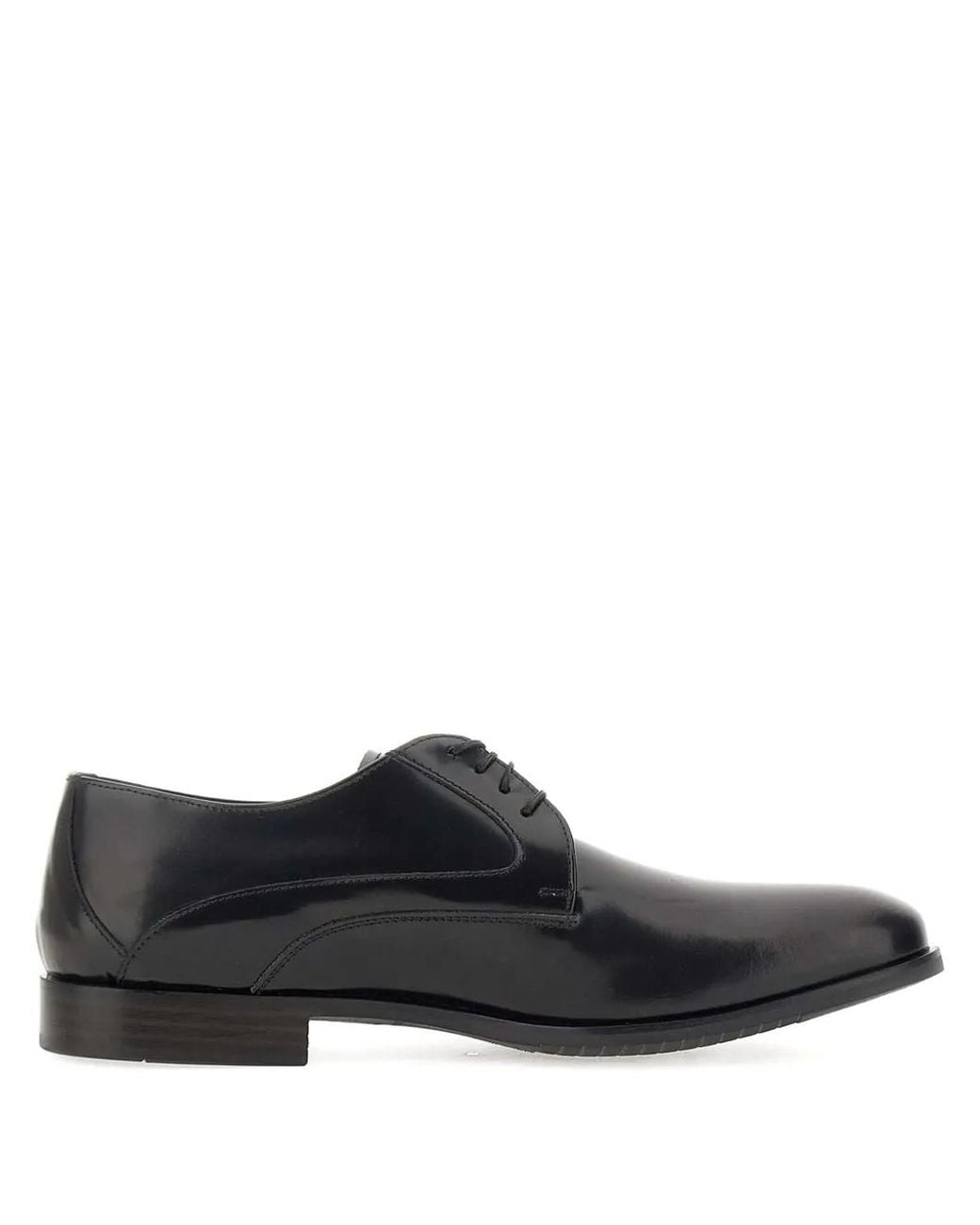 Duca Degli Abruzzi Black Arsenal Leather Derby Shoes for men