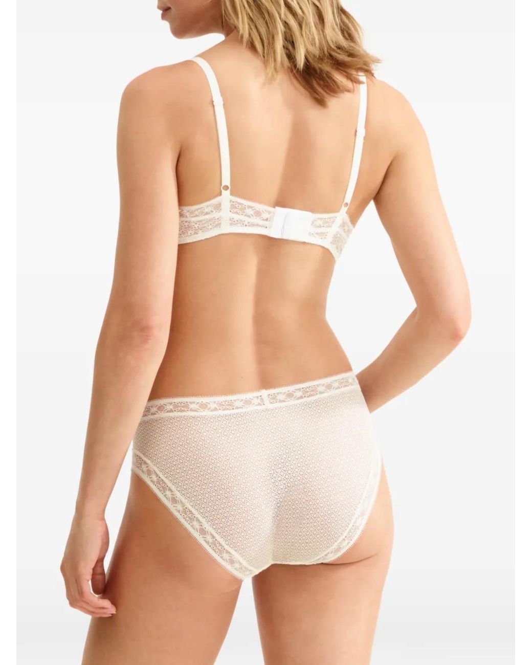 Eres White Vestiges Lace Triangle Bra