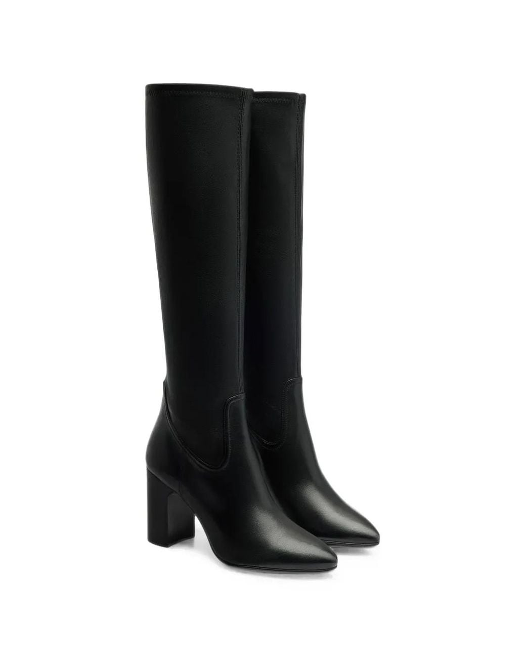 Stuart Weitzman Black Mulberry Stretch Knee-High Boots