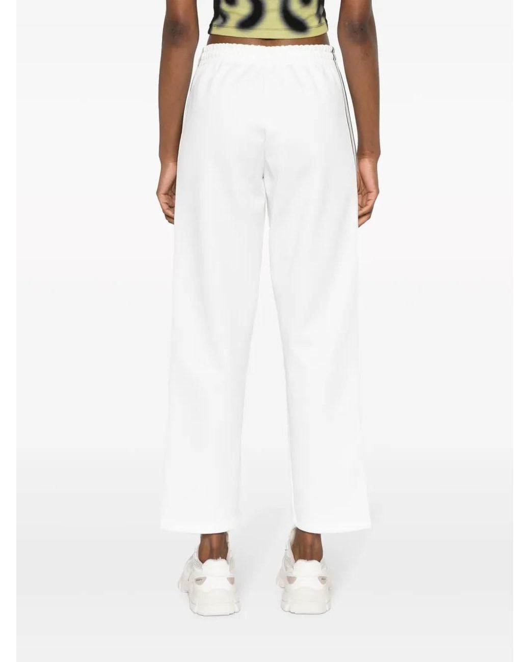 P.A.R.O.S.H. White Logo-Embroidered Striped Track Pants