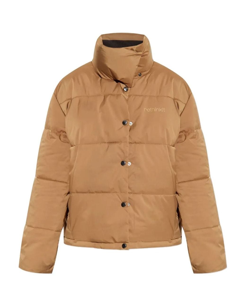 Rethinkit Studios Brown Button Padded Puffer Jacket
