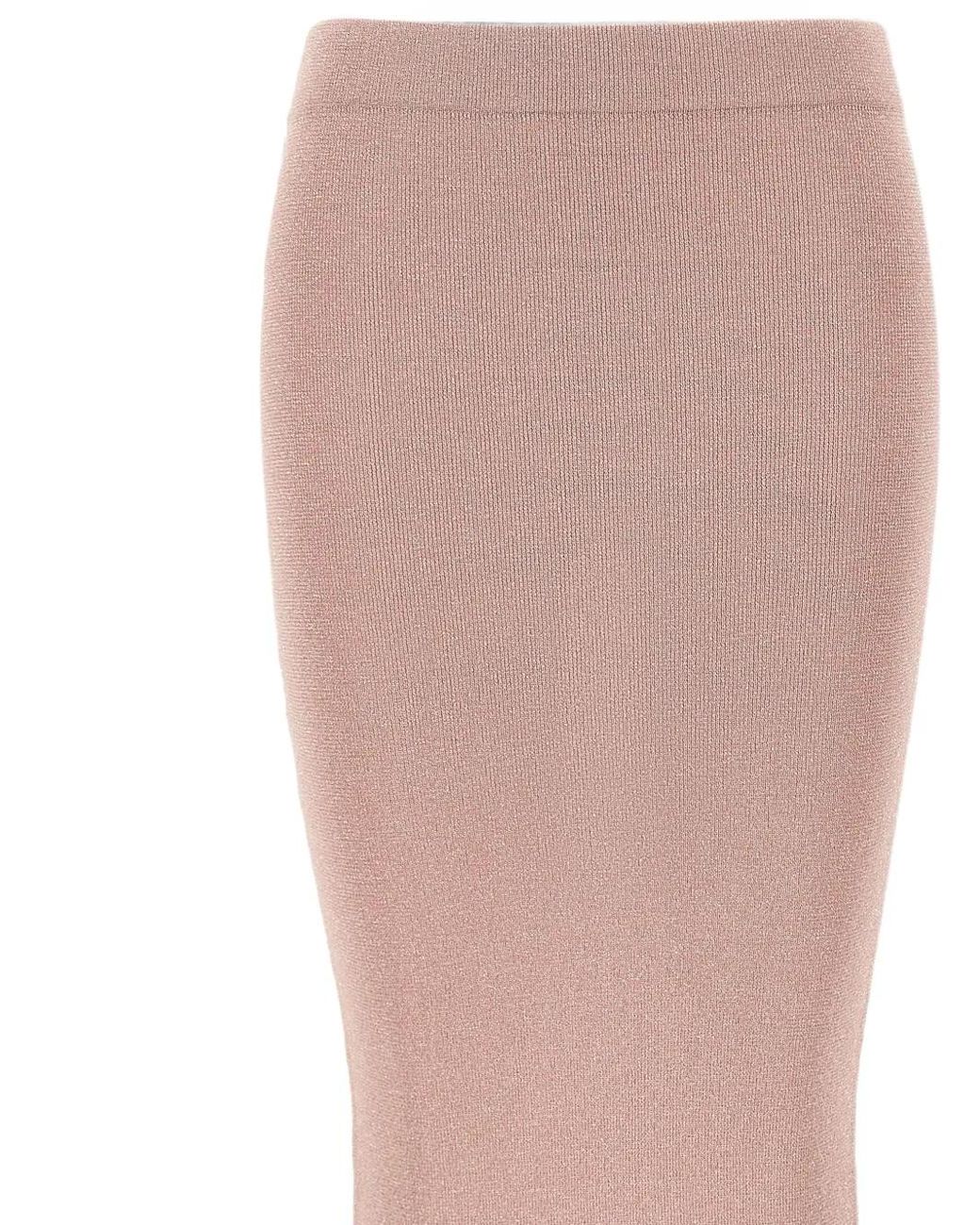 Kangra White Ribbed-Knit Midi Skirt