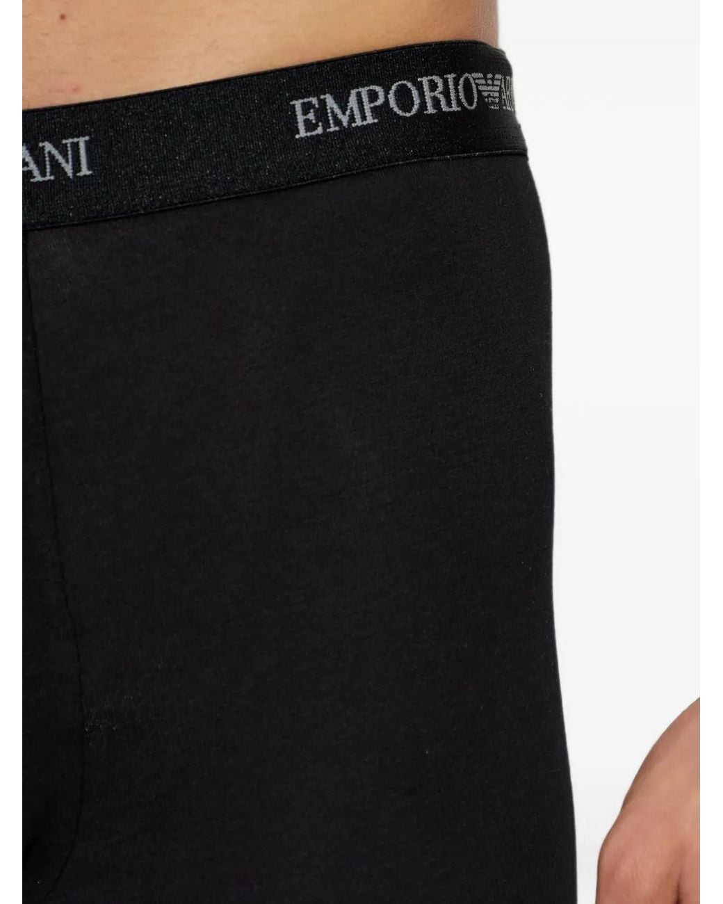 Emporio Armani Blue Logo-Waistband Boxers (Set Of Three) for men