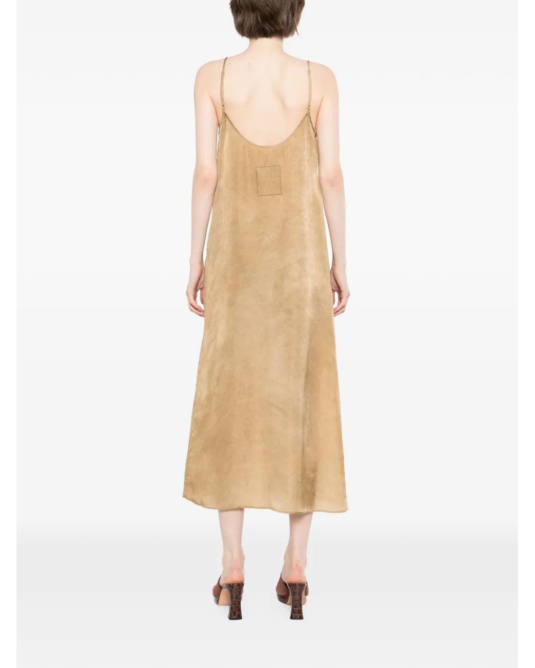 Uma Wang Natural Anaya Spaghetti-Strap Dress