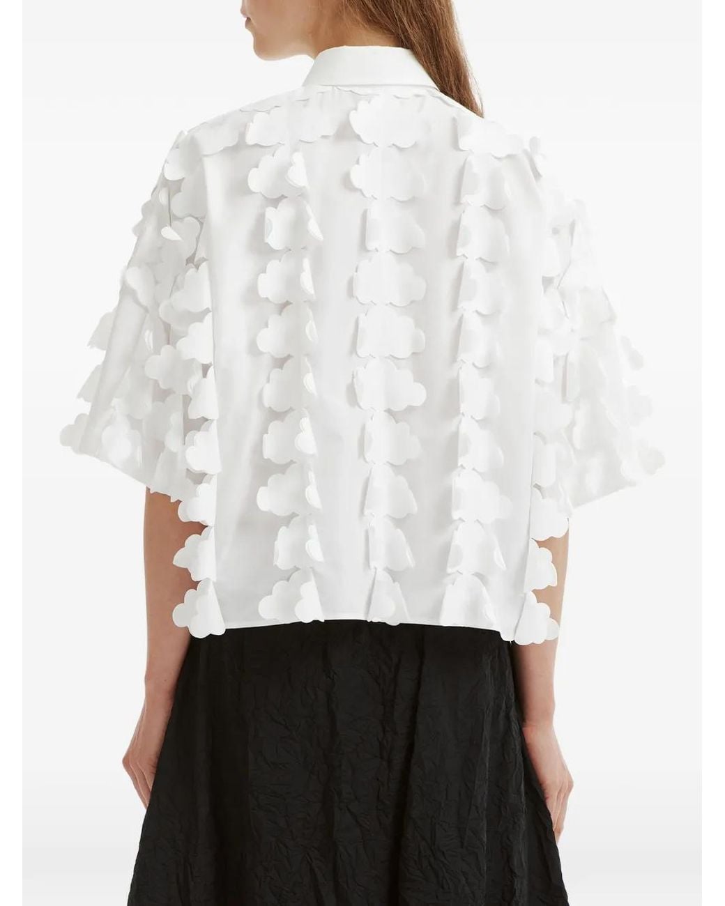 Enfold White Cloud-Appliqué Shirt