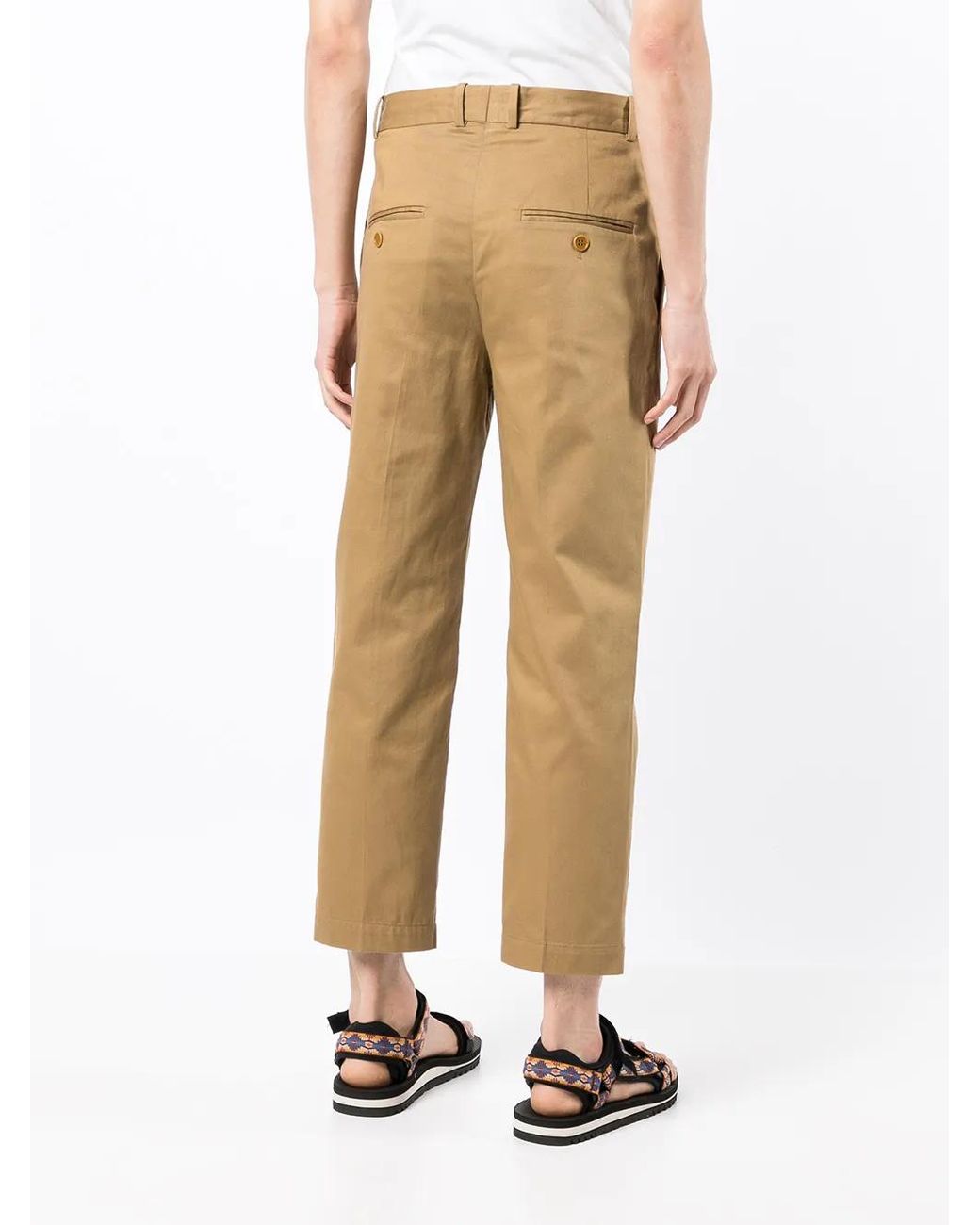 Isabel Marant Natural Tailored-Cut Cropped Trousers for men