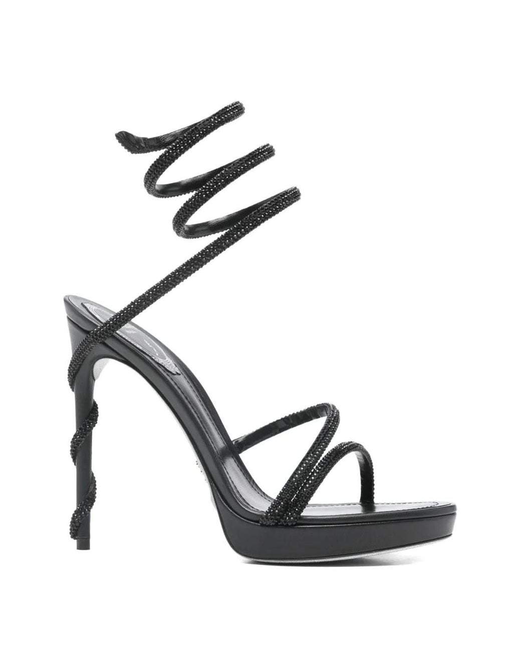 Rene Caovilla Black Margot Sandals