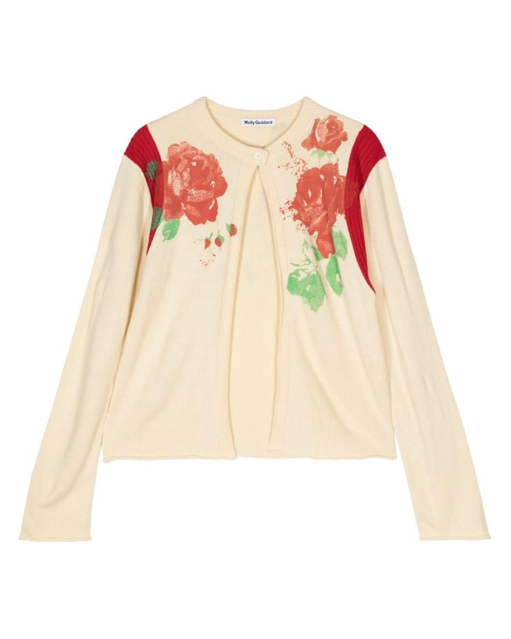 Molly Goddard フローラル ニットカーディガン ナチュラル | Lyst
