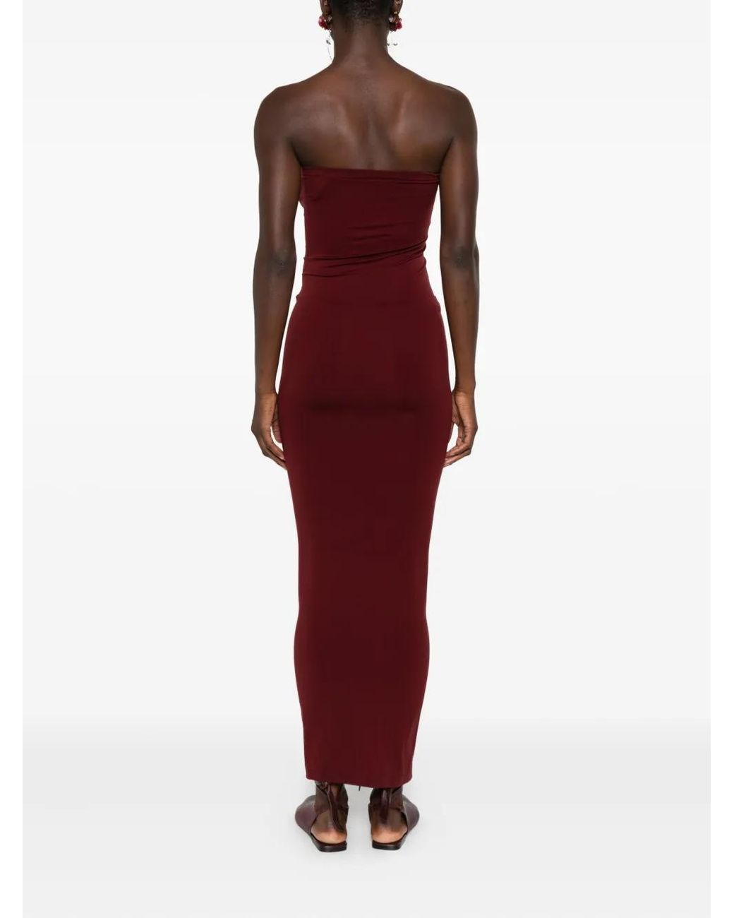 Wolford Purple Strapless Maxi Dress