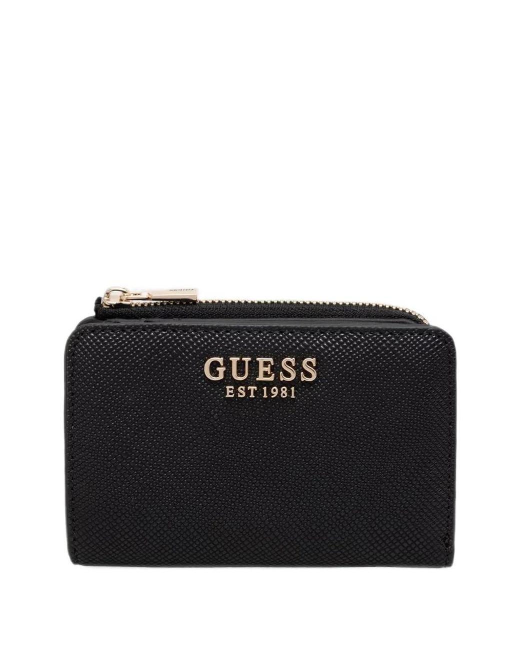 Guess Black Danielle Logo-Lettering Bi-Fold Wallet