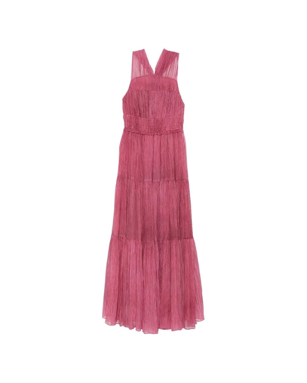 Ulla Johnson Pink Freesia Plissé Gown