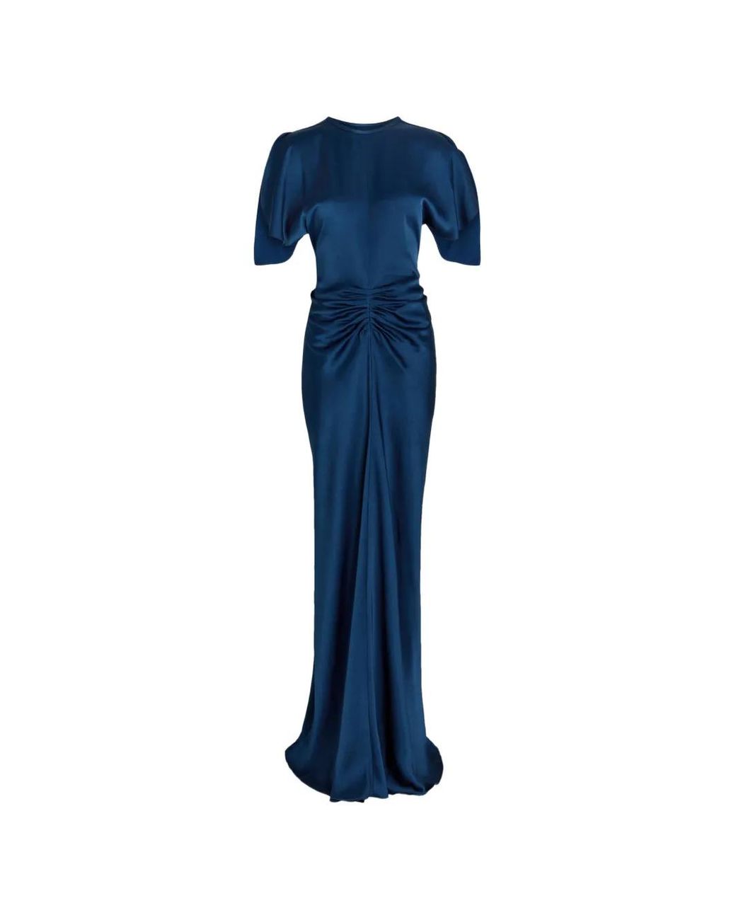 Victoria Beckham Blue Isabella Gathered Maxi Dress