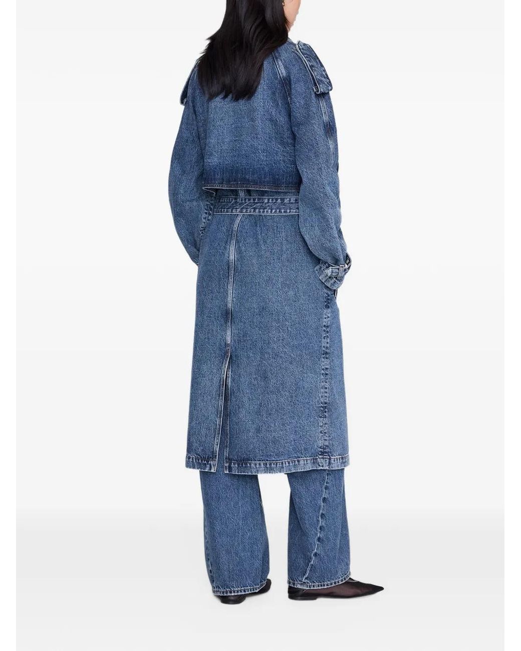 Anine Bing Blue Rickie Maxi Trench