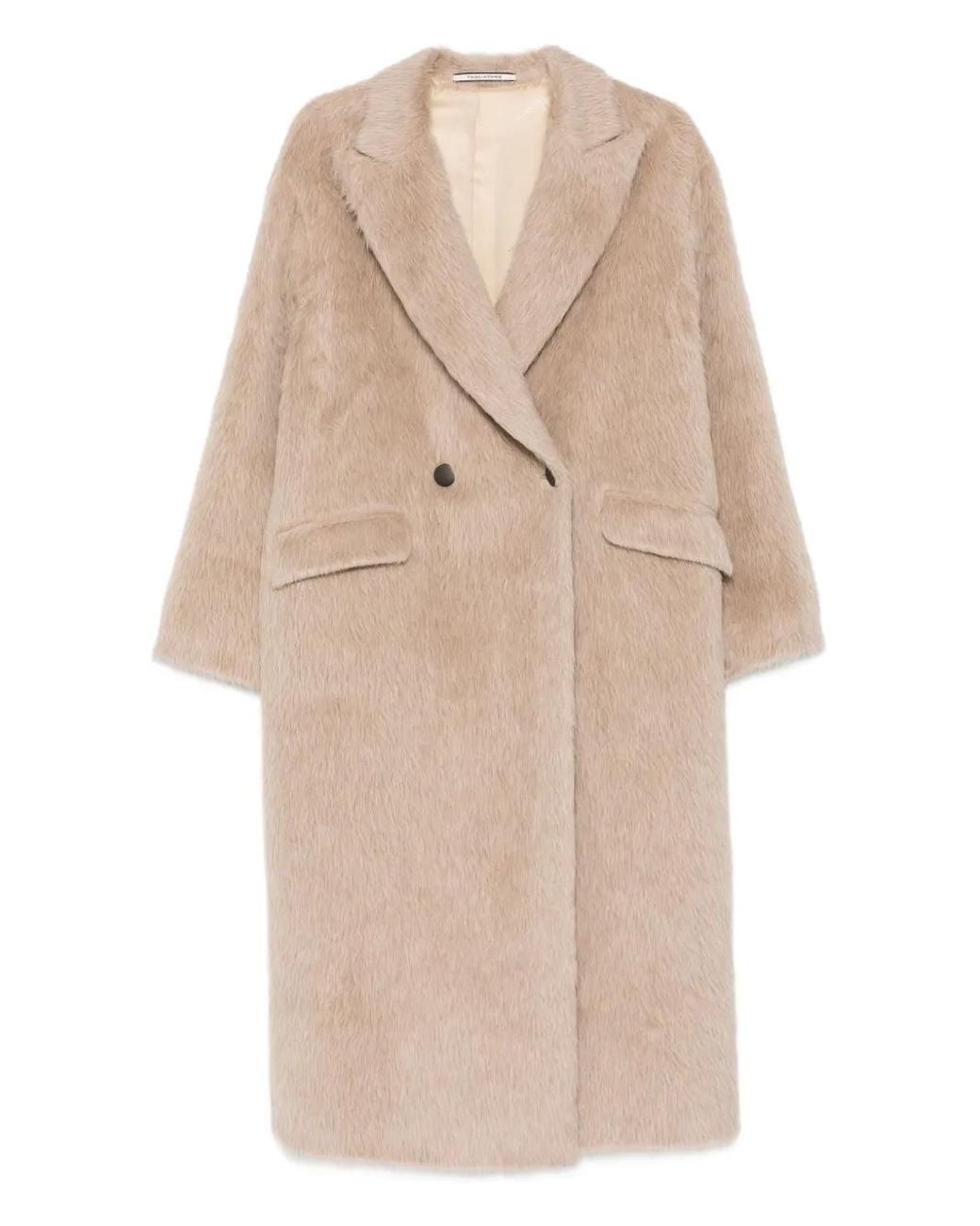 Tagliatore Natural Linden Double-Breasted Pocket Long Coat