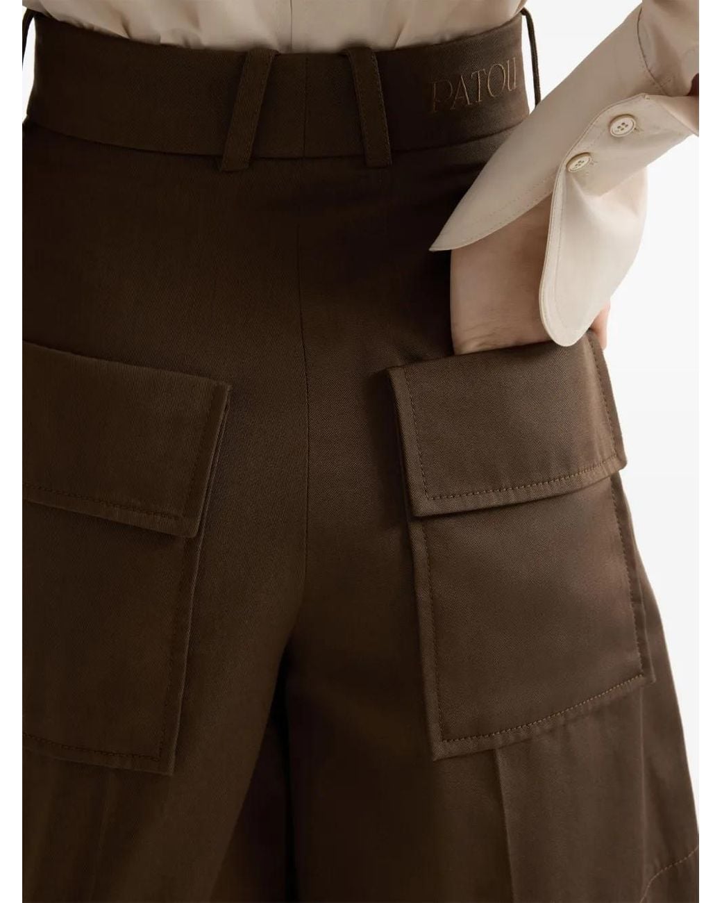 Patou Brown Stylish Mini Shorts