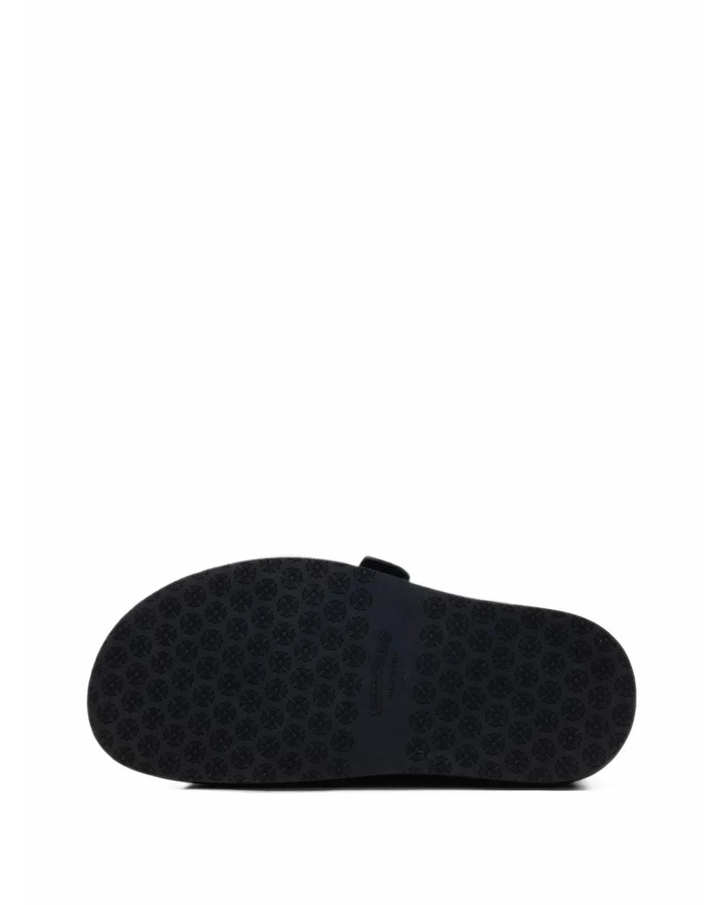 Chrome Hearts White Buckle-Fastening Suede Clogs for men