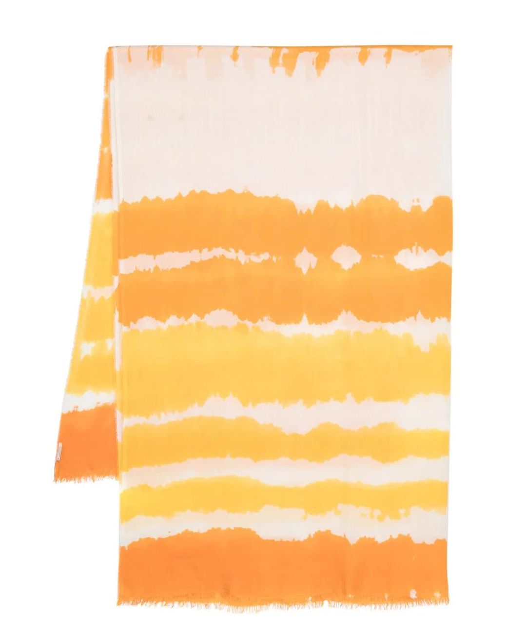 Faliero Sarti Yellow Tie-Dye Silk-Blend Scarf