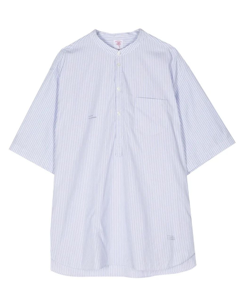 Undercover White Striped Cotton Shirt for men