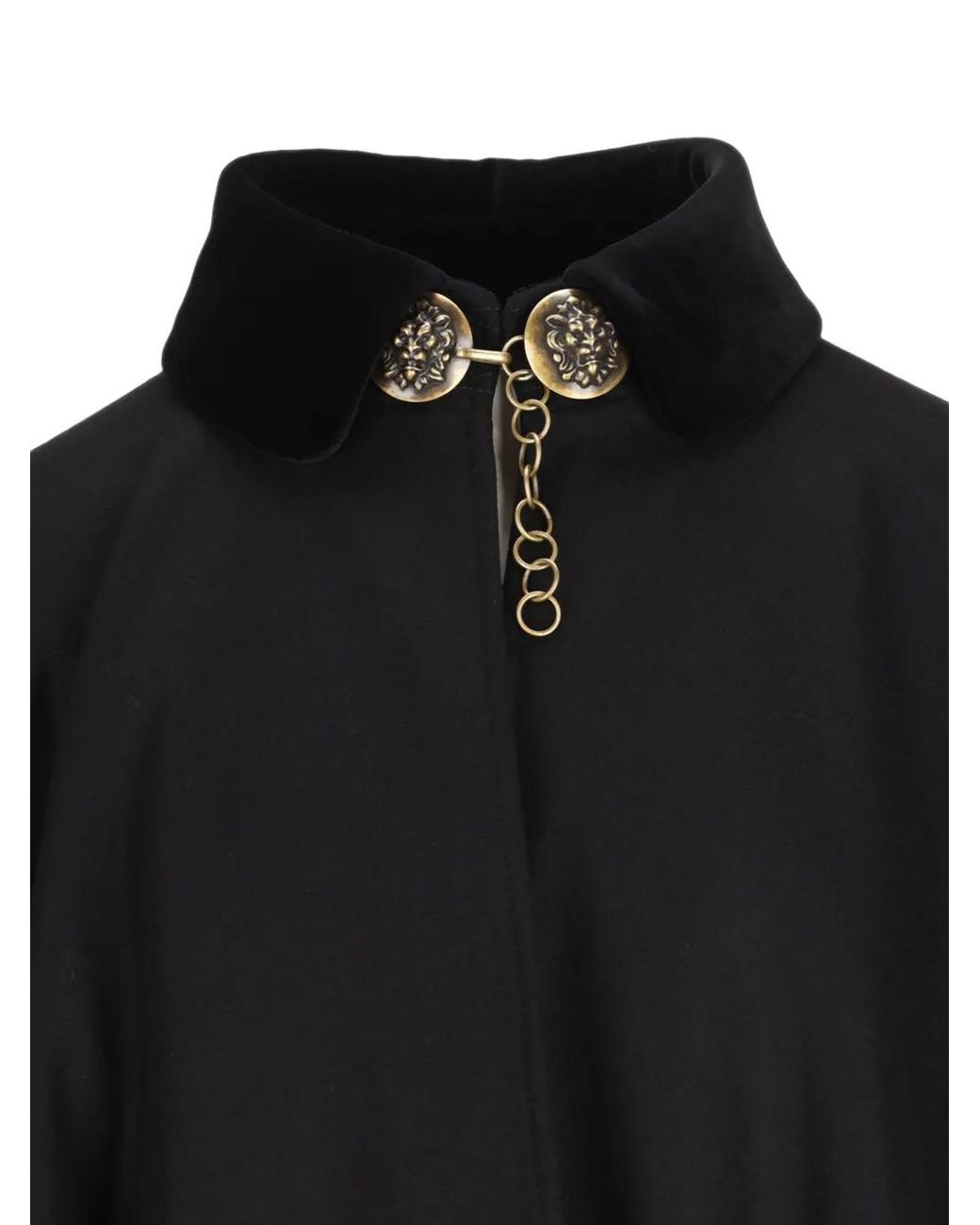 Il tabarro Black Damasco Panno Toggle-Fastening Cape