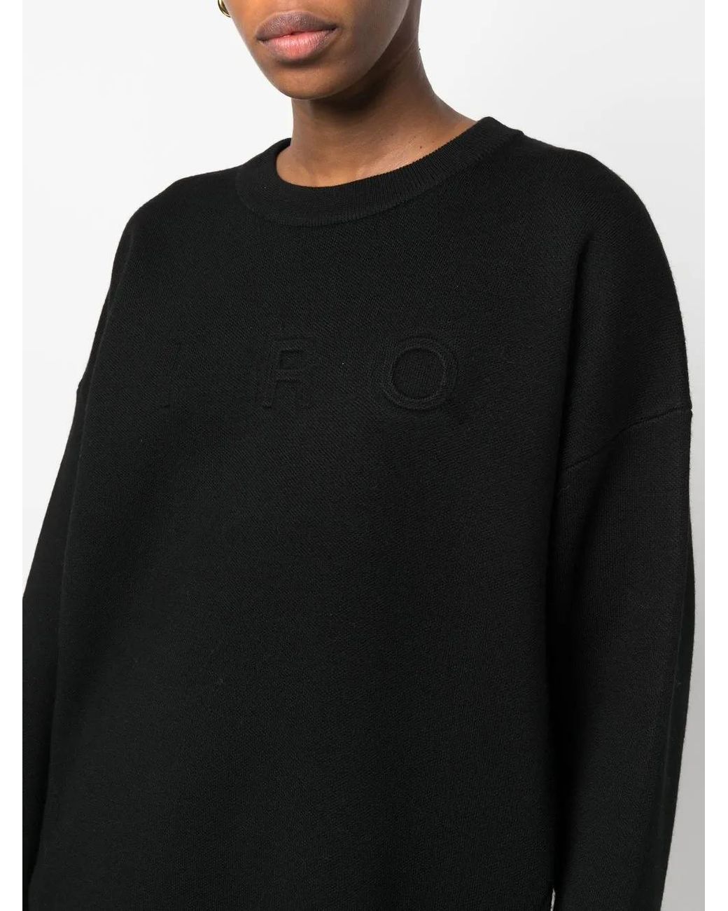 IRO Black Intarsia Knit-Logo Jumper