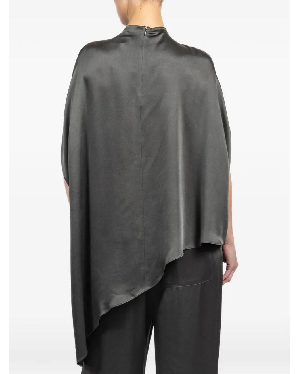 LAPOINTE Gray Asymmetric Tunic Top