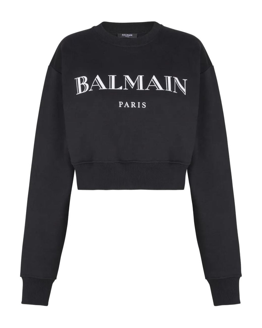 Balmain Black Printed Crew-Neck Sweatshirt