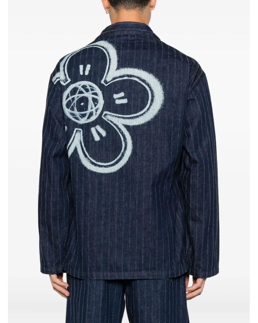 KENZO Blue Kimono Blazer for men