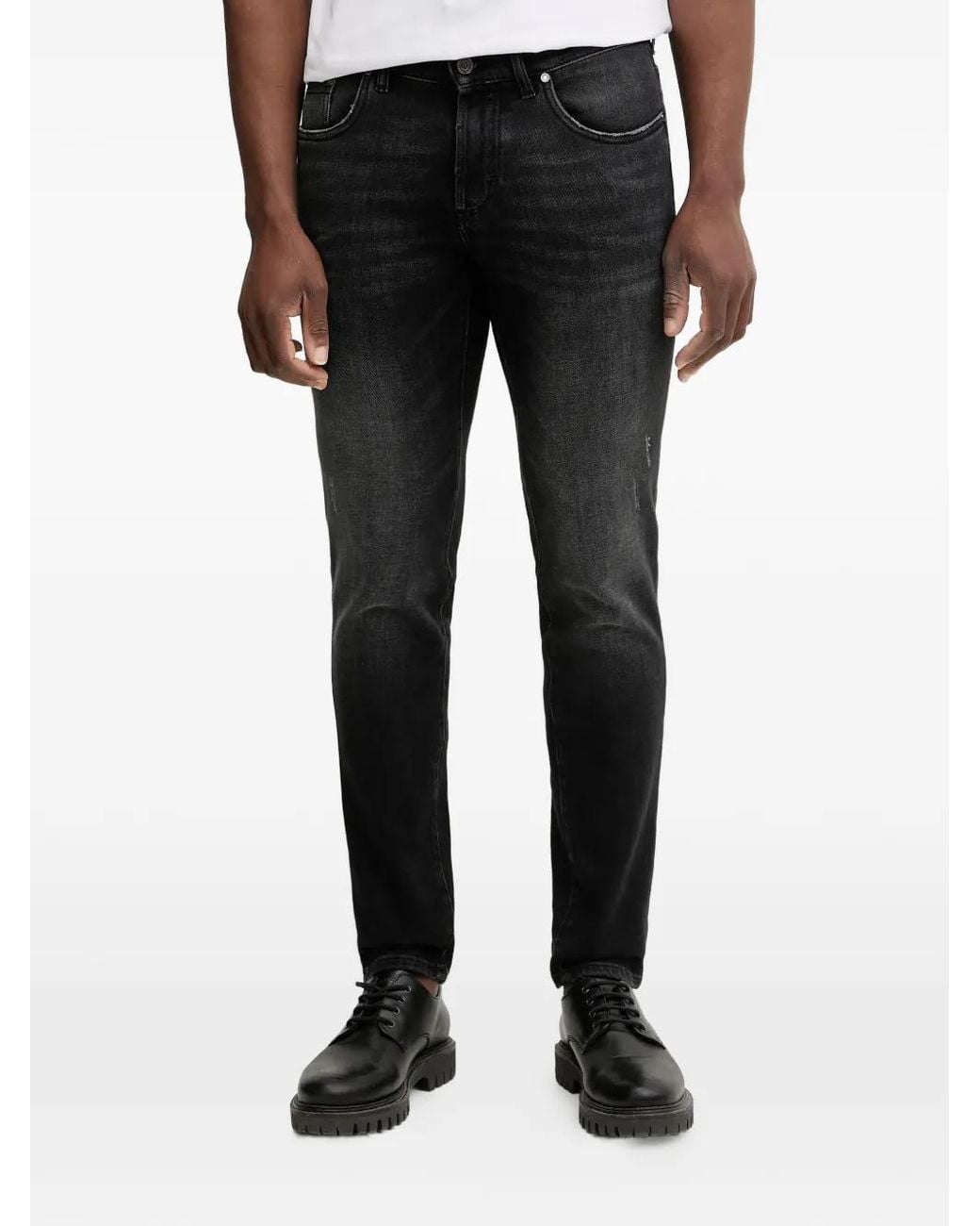 Karl Lagerfeld Black Kl-Jordan Faded Jeans for men