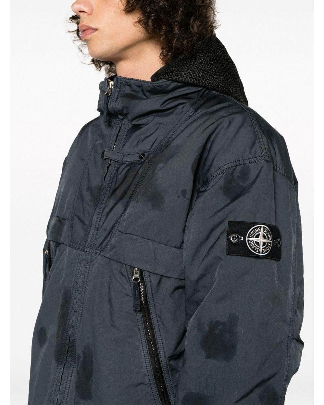 Stone island hotsell jacket black badge