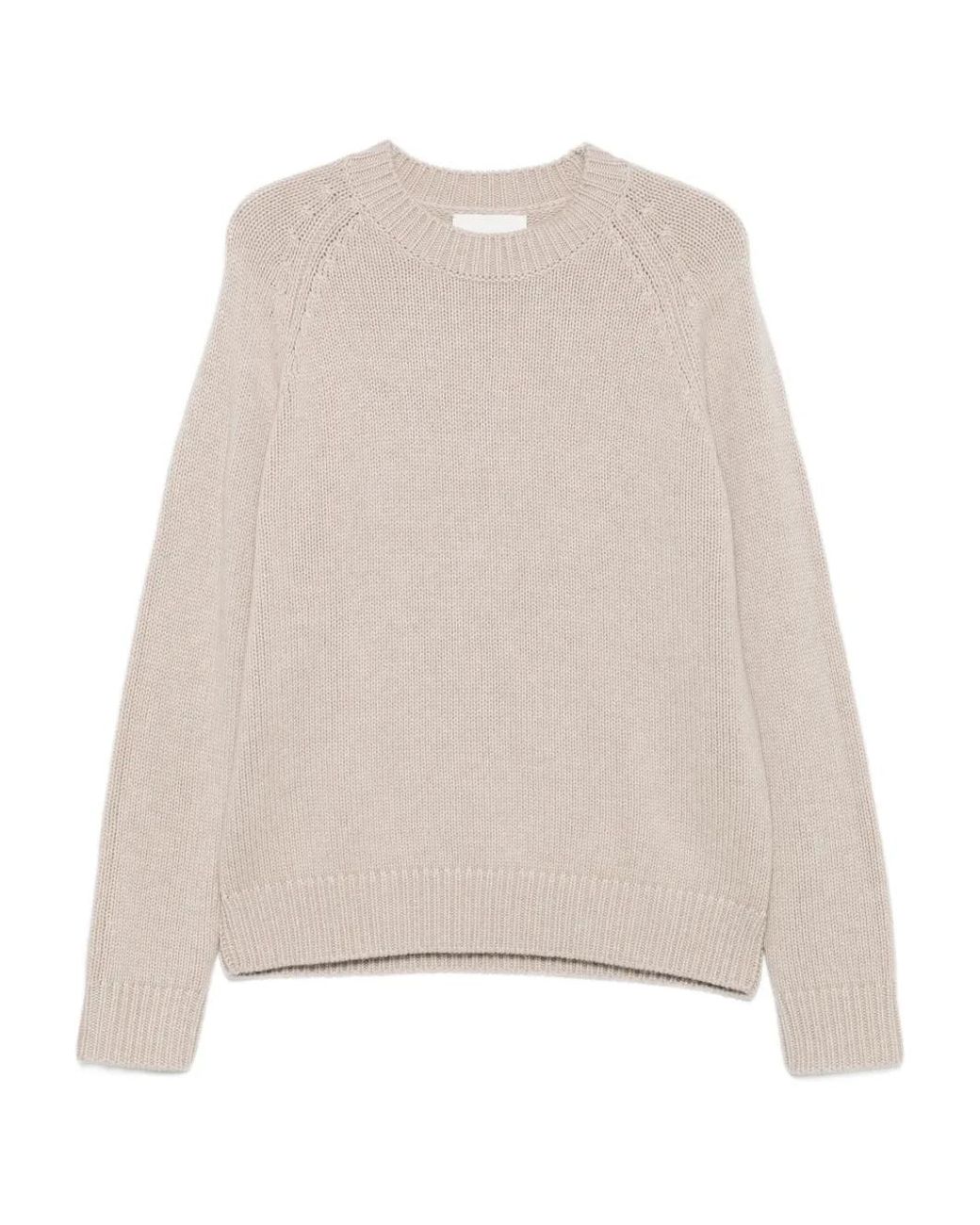 Lisa Yang Natural Raglan-Sleeve Cashmere Sweater