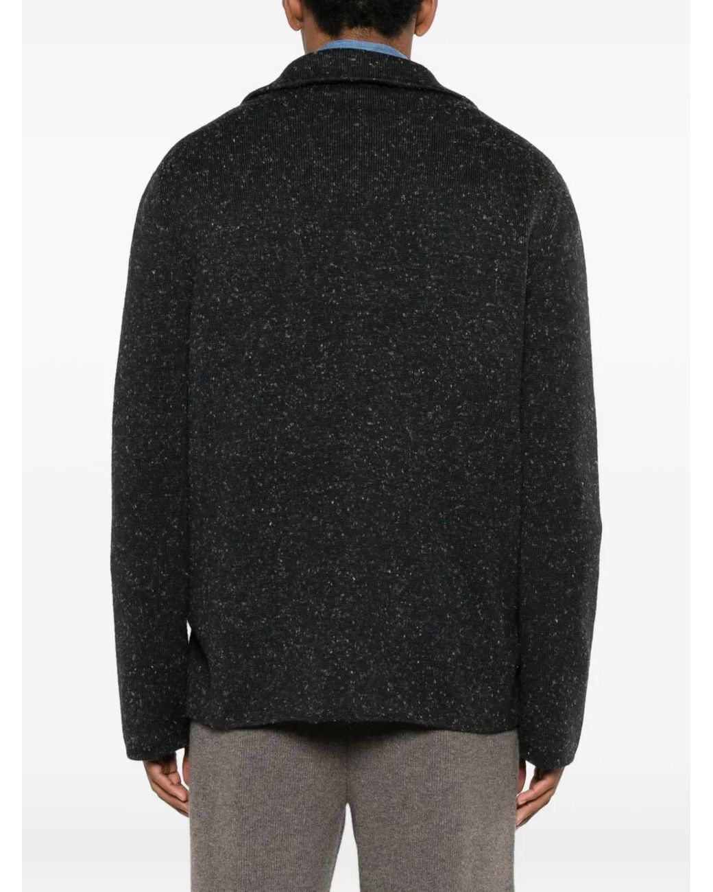 Alanui Black Pocket Buttoned Cardigan for men