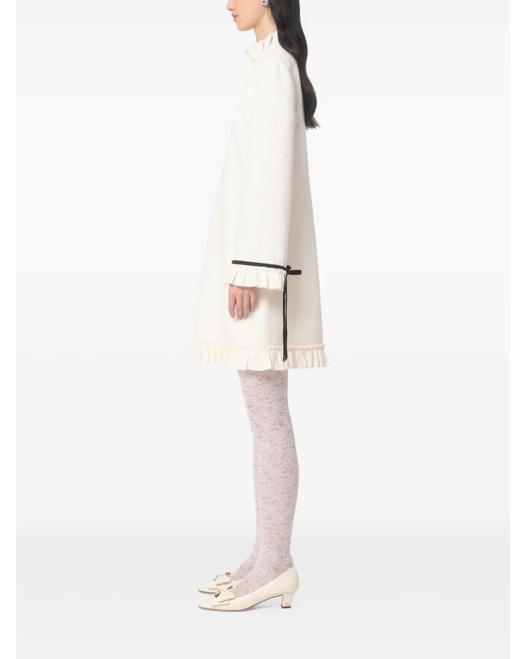 Valentino Garavani Natural Crepe Couture Mini Dress