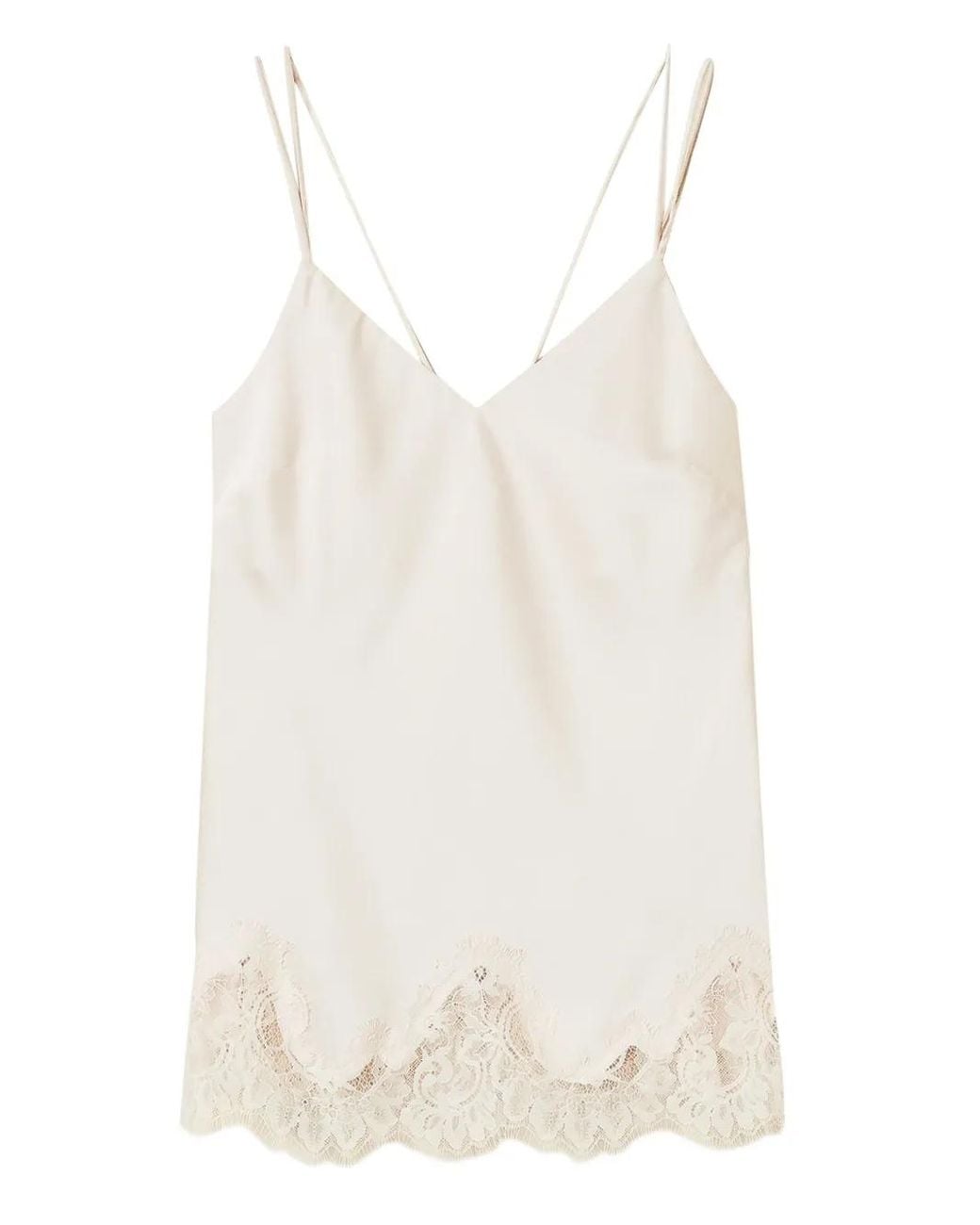 Twinset White Lace-Trimmed Top