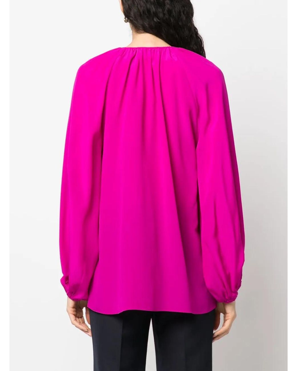 Blusa Con Lazo PHAEONIA de color Pink