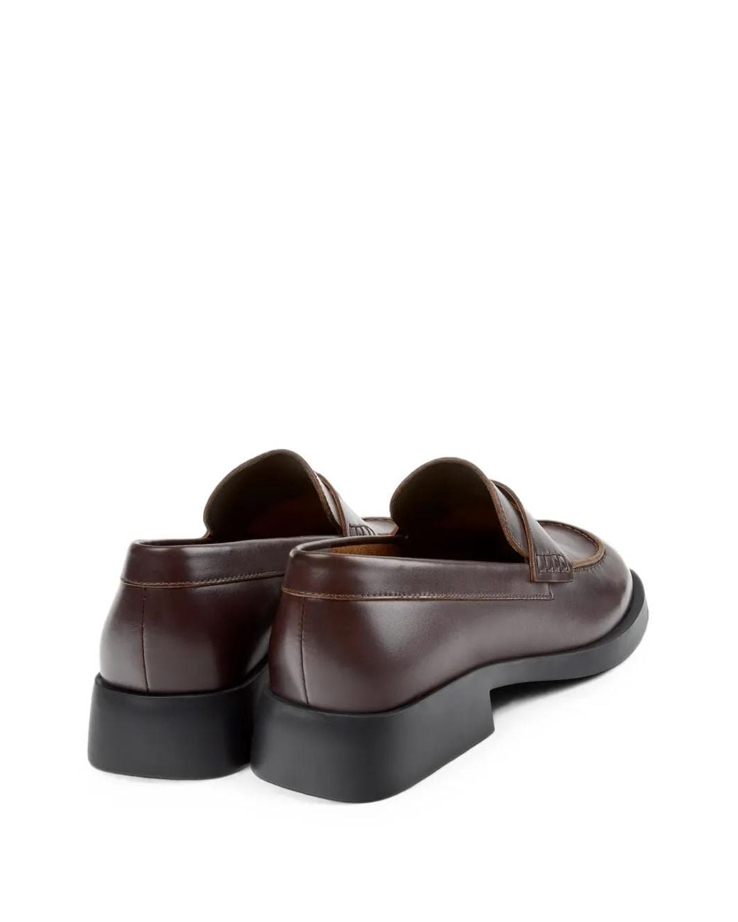 Camper Brown Mocassins À Bout Carré