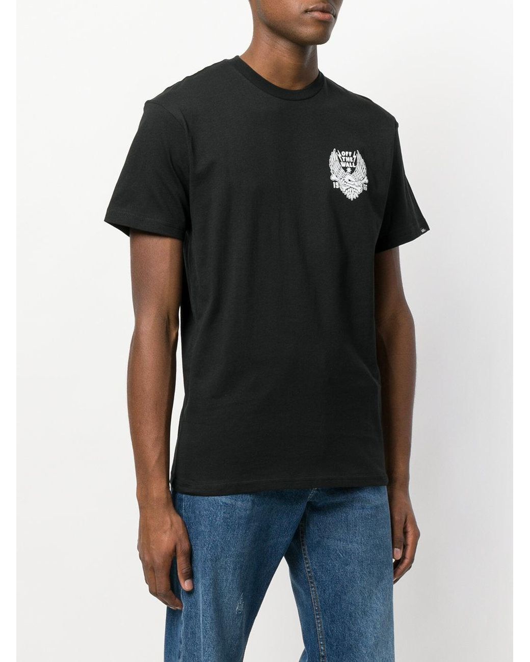 Vans Cotton Eagle Bones Logo T-shirt in Black for Men | Lyst