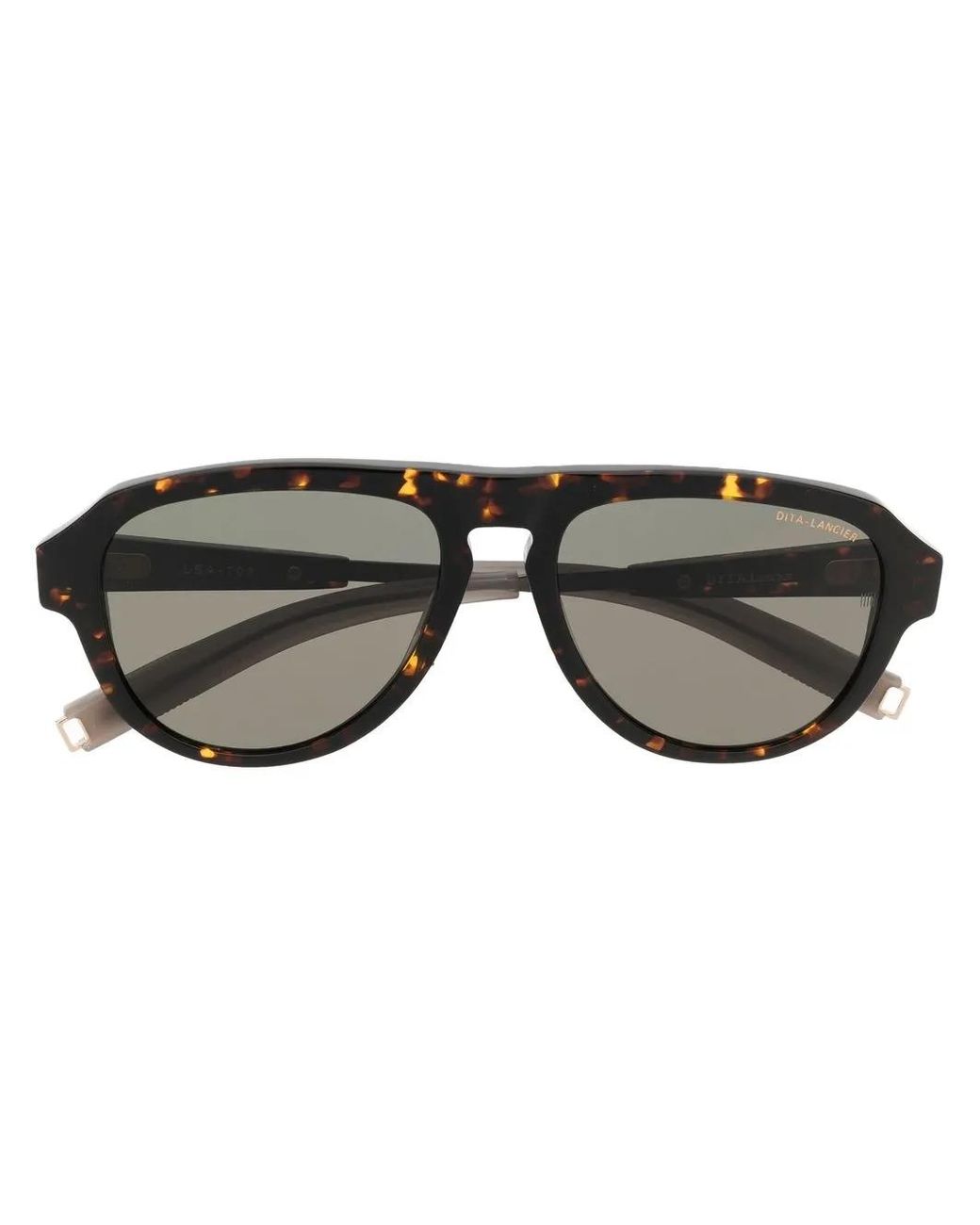 Dita Eyewear Black Lancier Dls706 Pilot-Frame Sunglasses