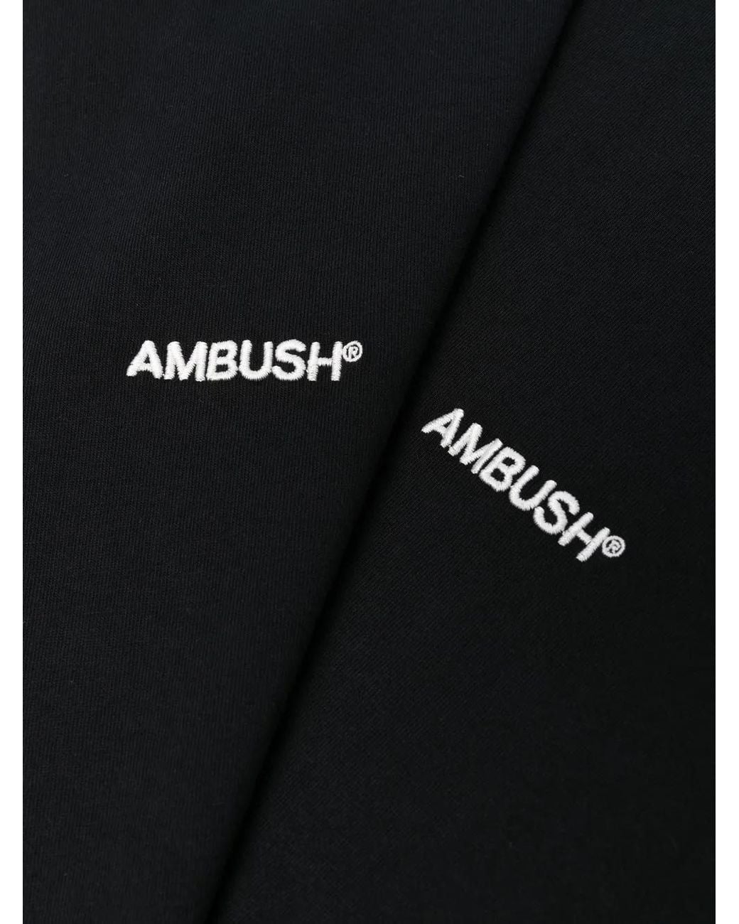 Ambush Black Logo-Print Short-Sleeve T-Shirt