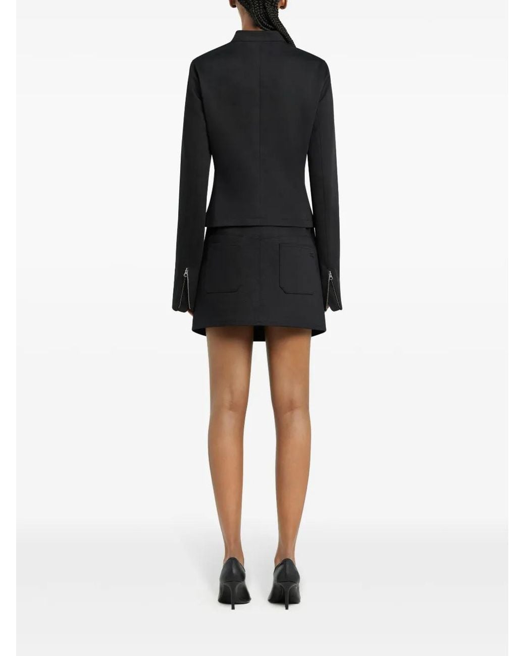 Courreges Jack Met Rits in het Black