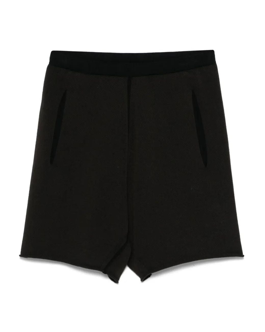 Label Under Construction Black Cotton Shorts for men