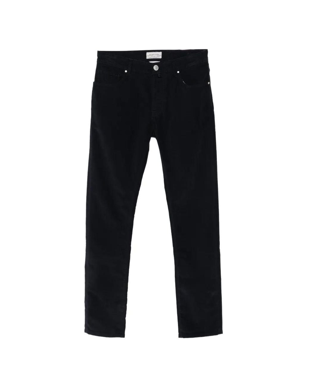 Jacob Cohen Black Pantalon Slim Bard En Velours Côtelé for men