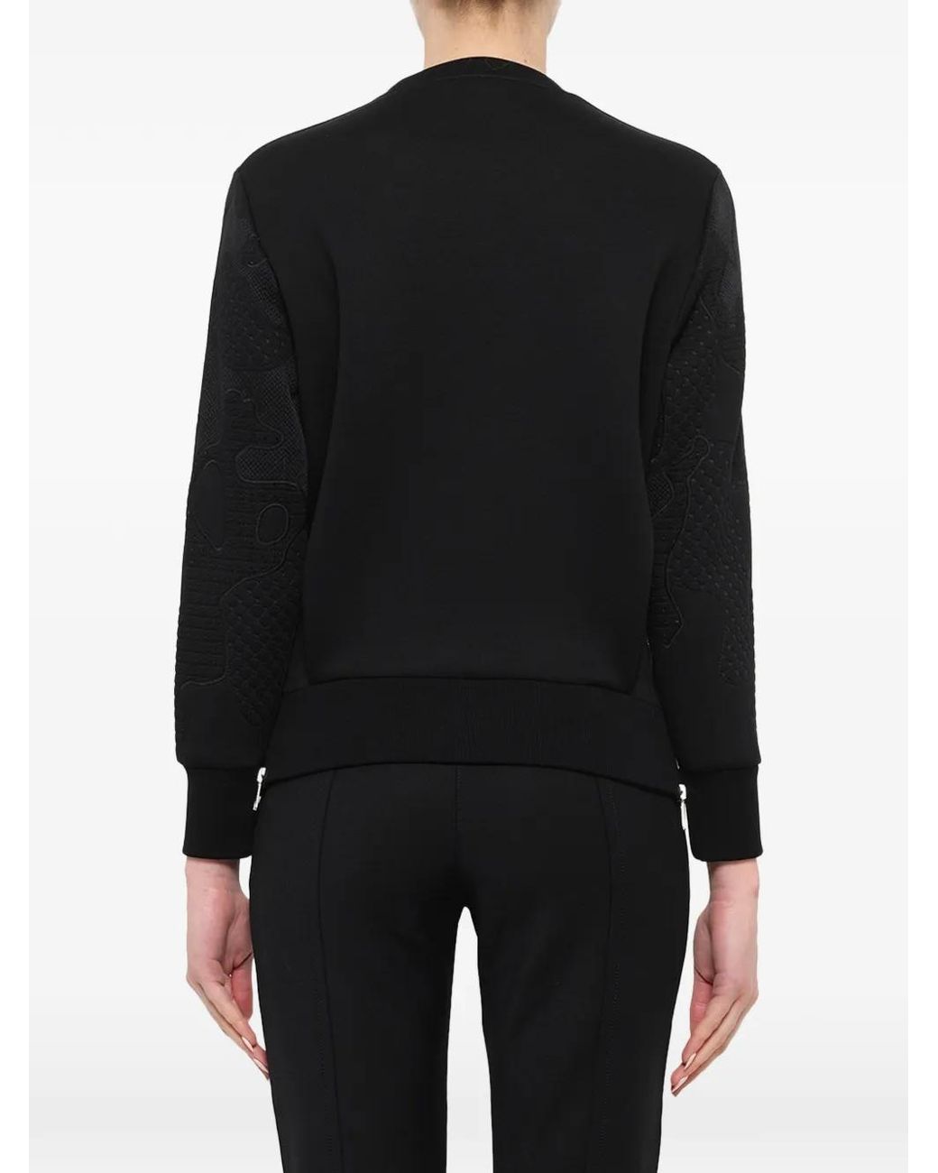 Neil Barrett Black Embossed Panelled Sweatshirt