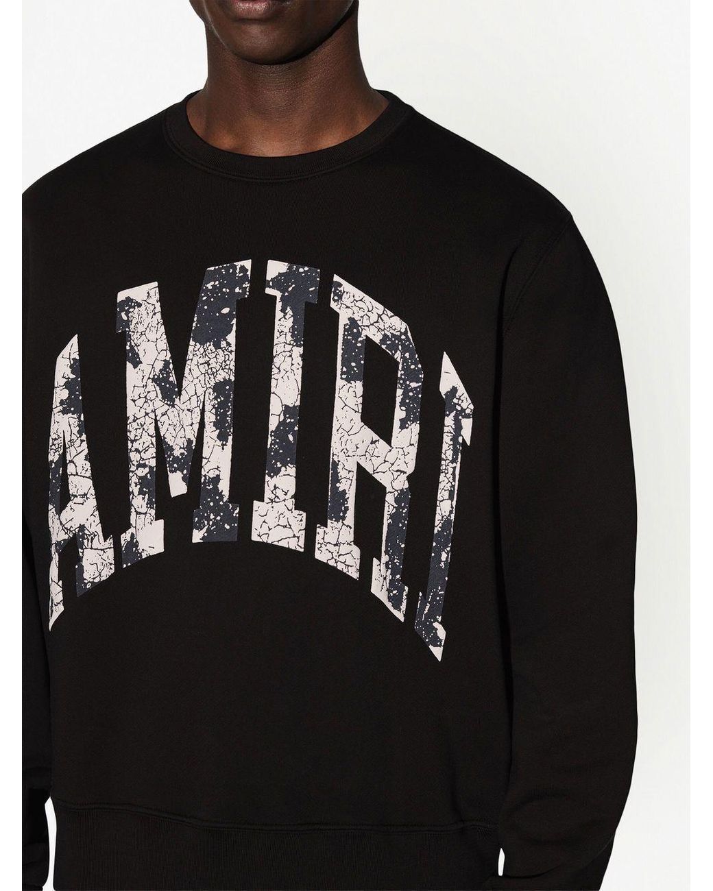 Amiri Collegiate Logo-print Sweatshirt in Black for Men | Lyst