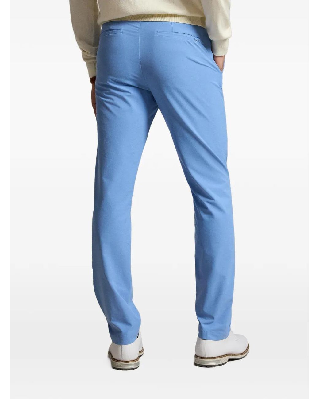 Ralph Lauren Blue Tailored Fit Performance Trousers for men