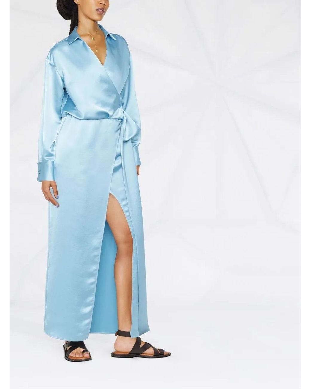Blanca Vita Blue Acena Wrap Dress
