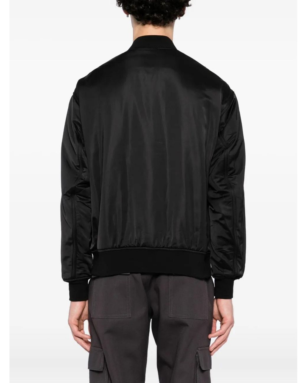 SPORT b. by agnès b. Black Logo-Embroidered Bomber Jacket for men