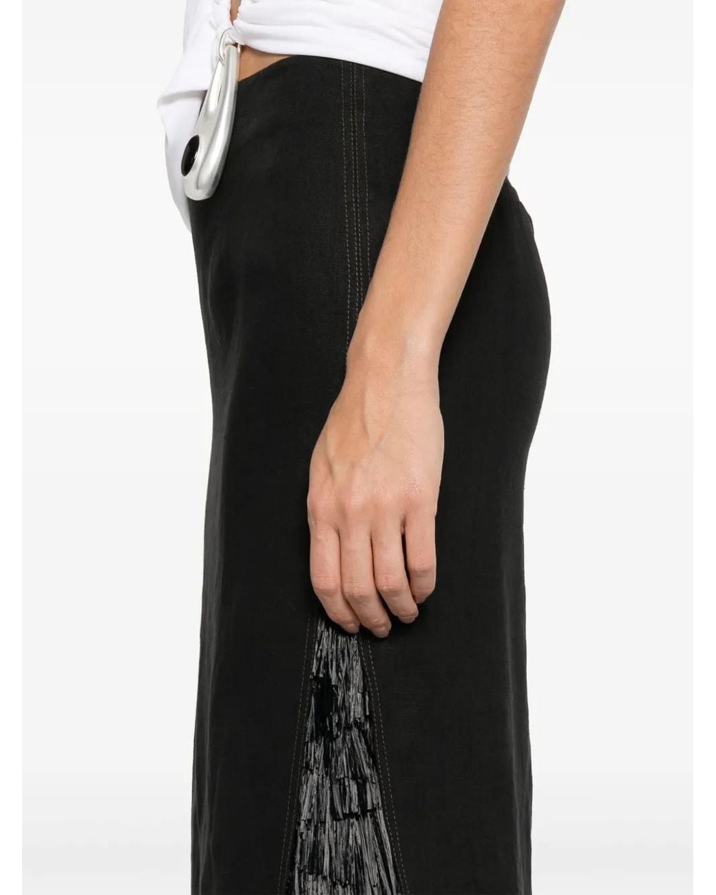 16Arlington Black Dafne Midi Skirt