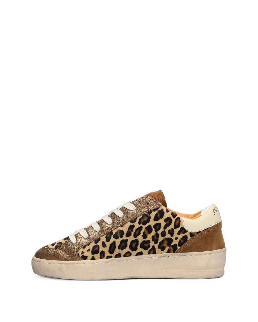 AMA BRAND Brown Leopard-Print Glitter Sneakers