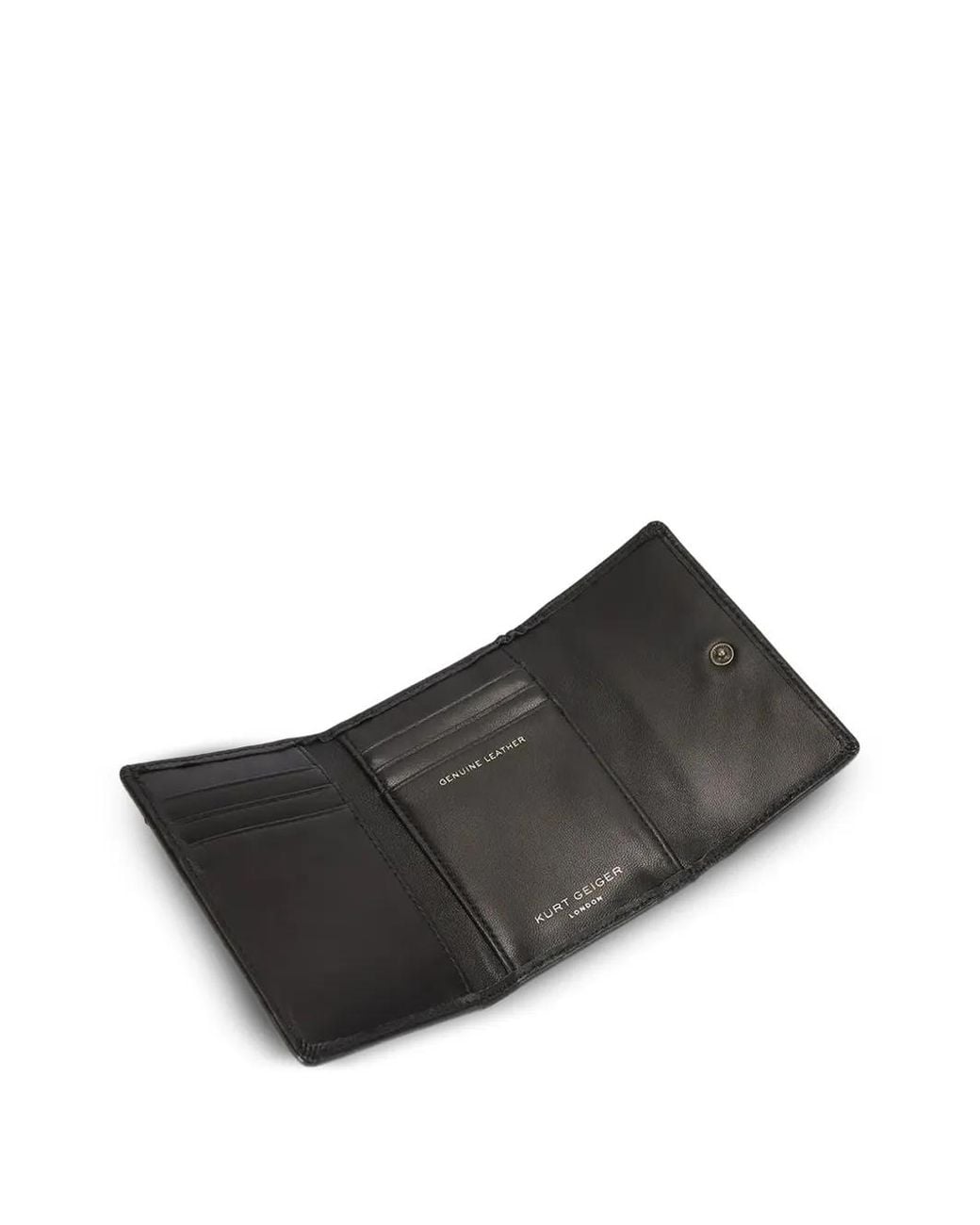Kurt Geiger Black Gestepptes Kartenetui mit Logo-Schild