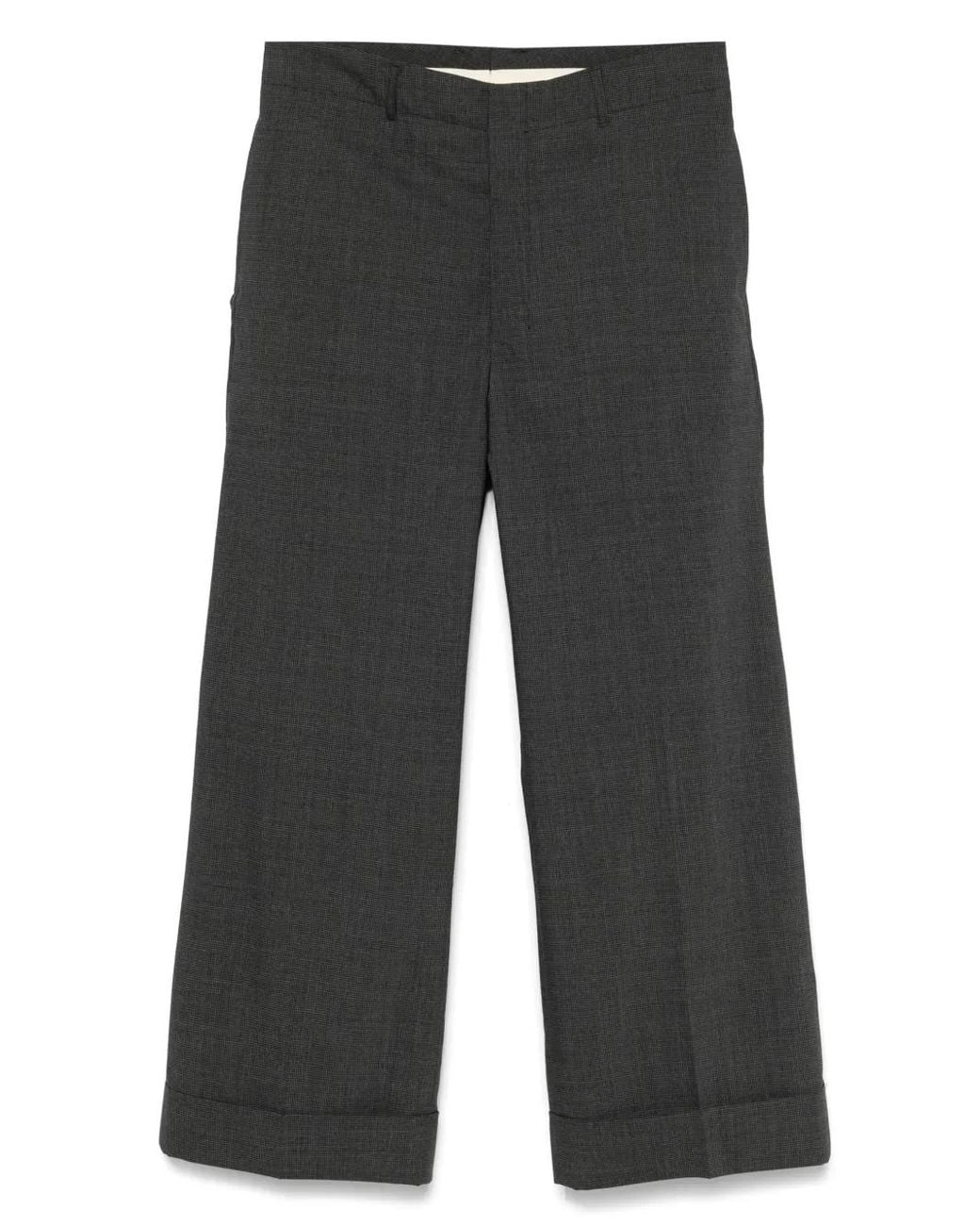 Random Identities Gray Wool-Blend Trousers for men